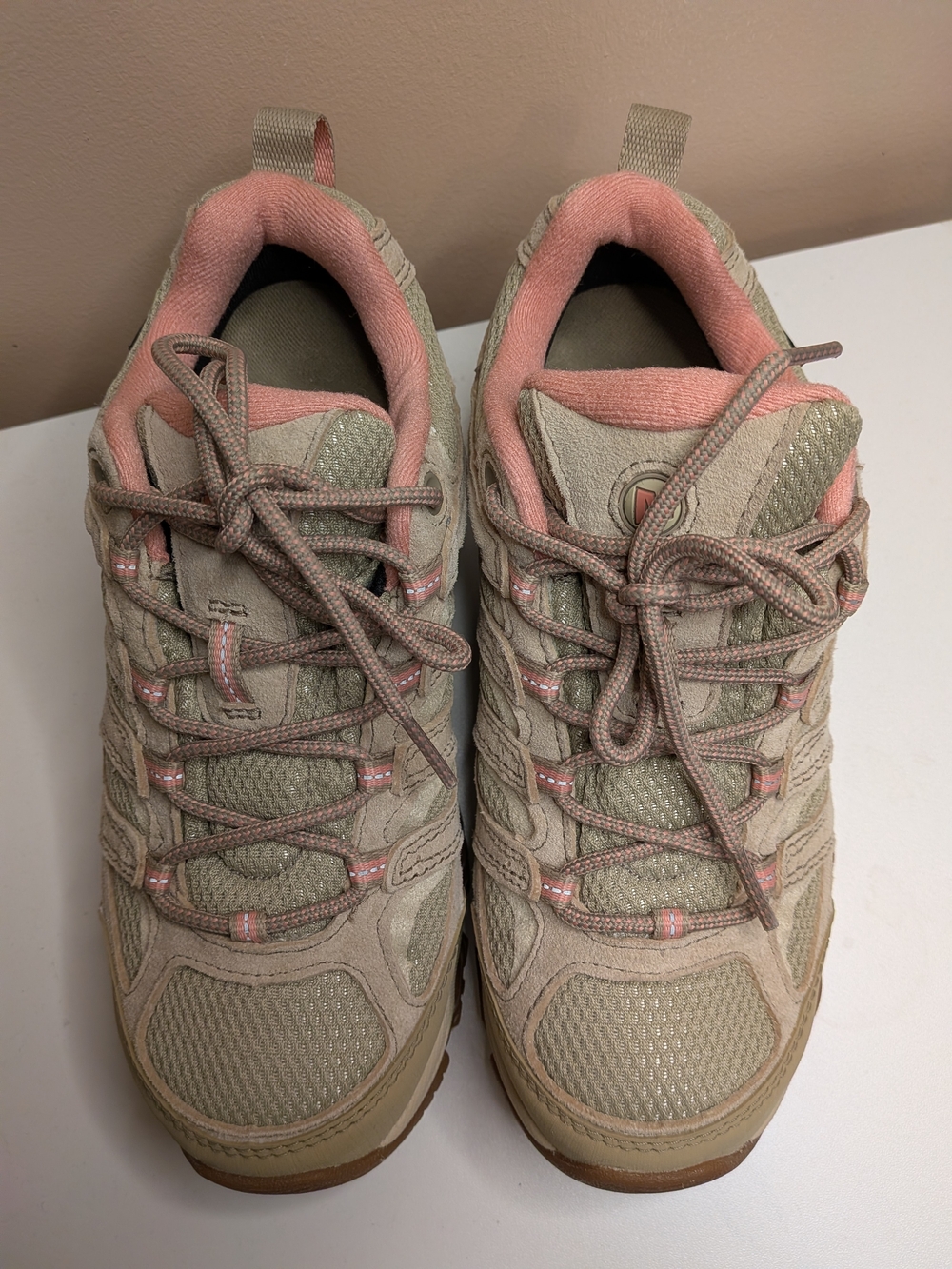 Merrell Moab 3 Waterproof Hiking Shoes Vibram Women’s 6 Beige Pink - Picture 3 of 11